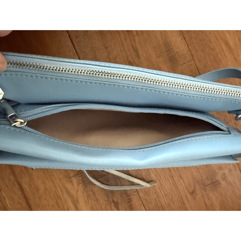 Sam Edelman Maisie Passport Crossbody Light Blue Leather Travel/Everyday Bag - Picture 11 of 14